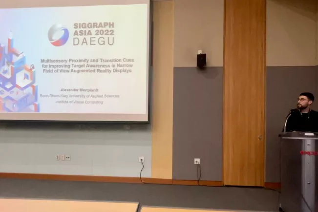 Alexander Marquardt auf der SIGGRAPH ASIA 2022 in DAEGU