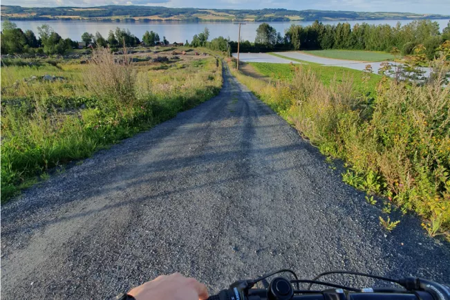 Mit dem Fahrrad durch Gjøvik